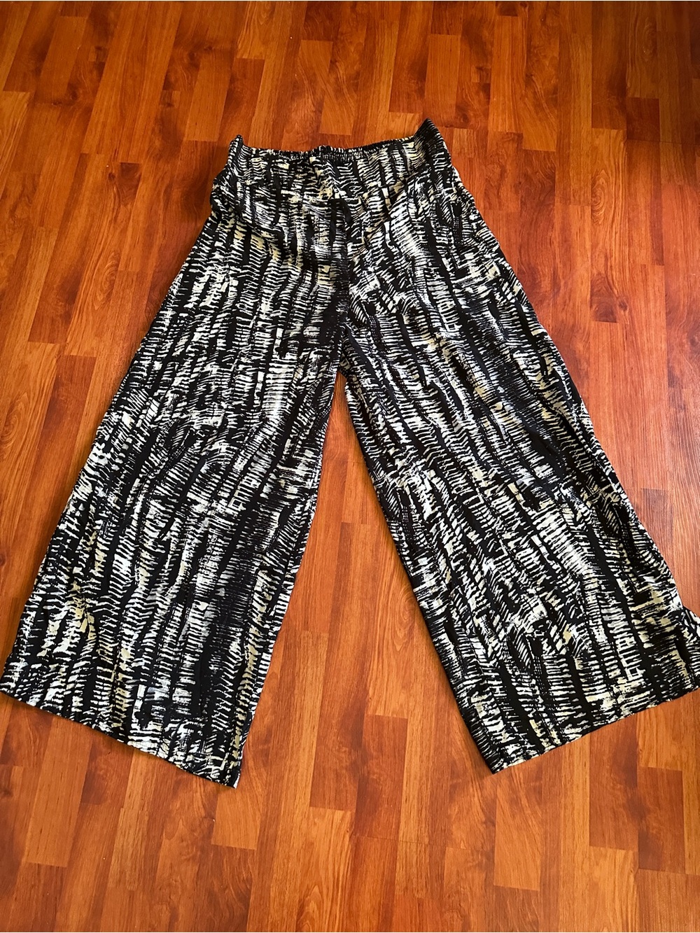 Massimo Black & White Wide Leg Palazzo Pants size Large